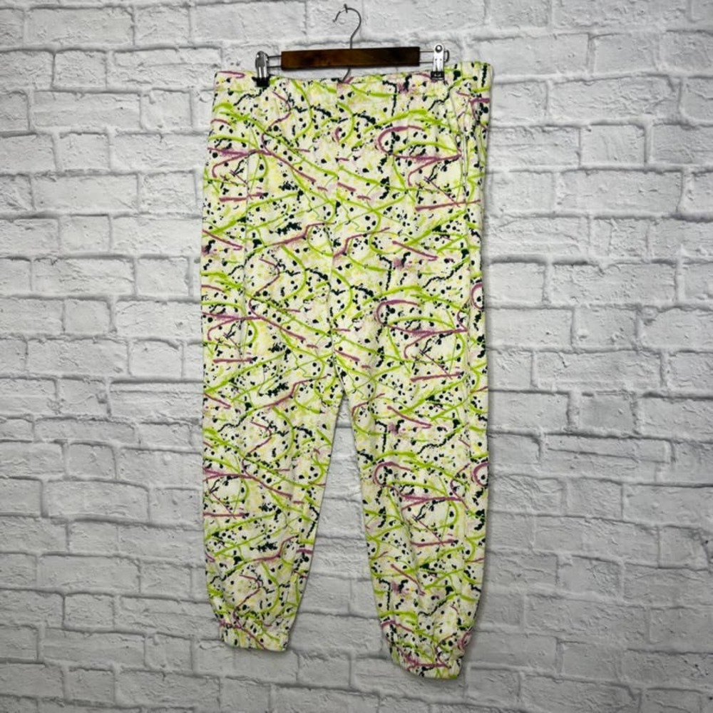 BP Green Pink Paint Splatter Organic Cotton Sweatpants XL
